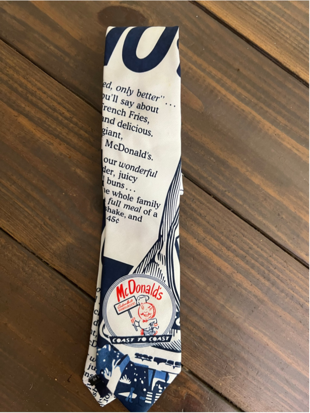 McDonald’s Speedee Coast to Coast Neck Tie 2015 Collectible Hamburger 57” RARE